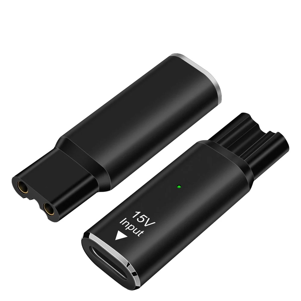 Beard Trimmer - อะแดปเตอร์สำหรับเครื่องโกนหนวดแบบ Type-C 15V, ตัวแปลงไฟสำหรับชาร์จ, เหมาะสำหรับเครื่องโกนหนวด One
