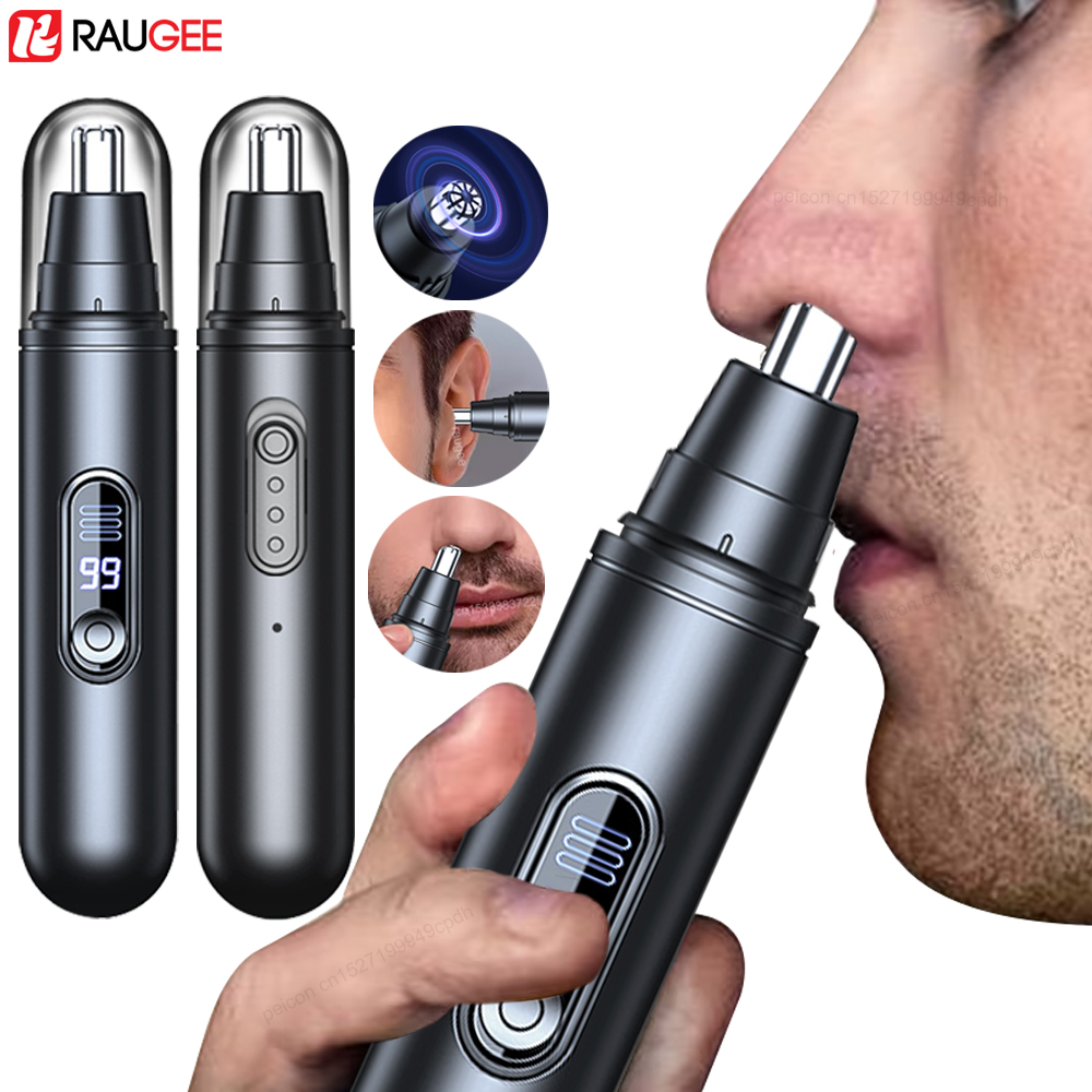 Nose Trimmer - เครื่องตัดขนจมูกไฟฟ้าแบบชาร์จ USB เครื่องตัดขนจมูกและหูแบบพกพา อุปกรณ์กำจัดขนบนใบหน้า