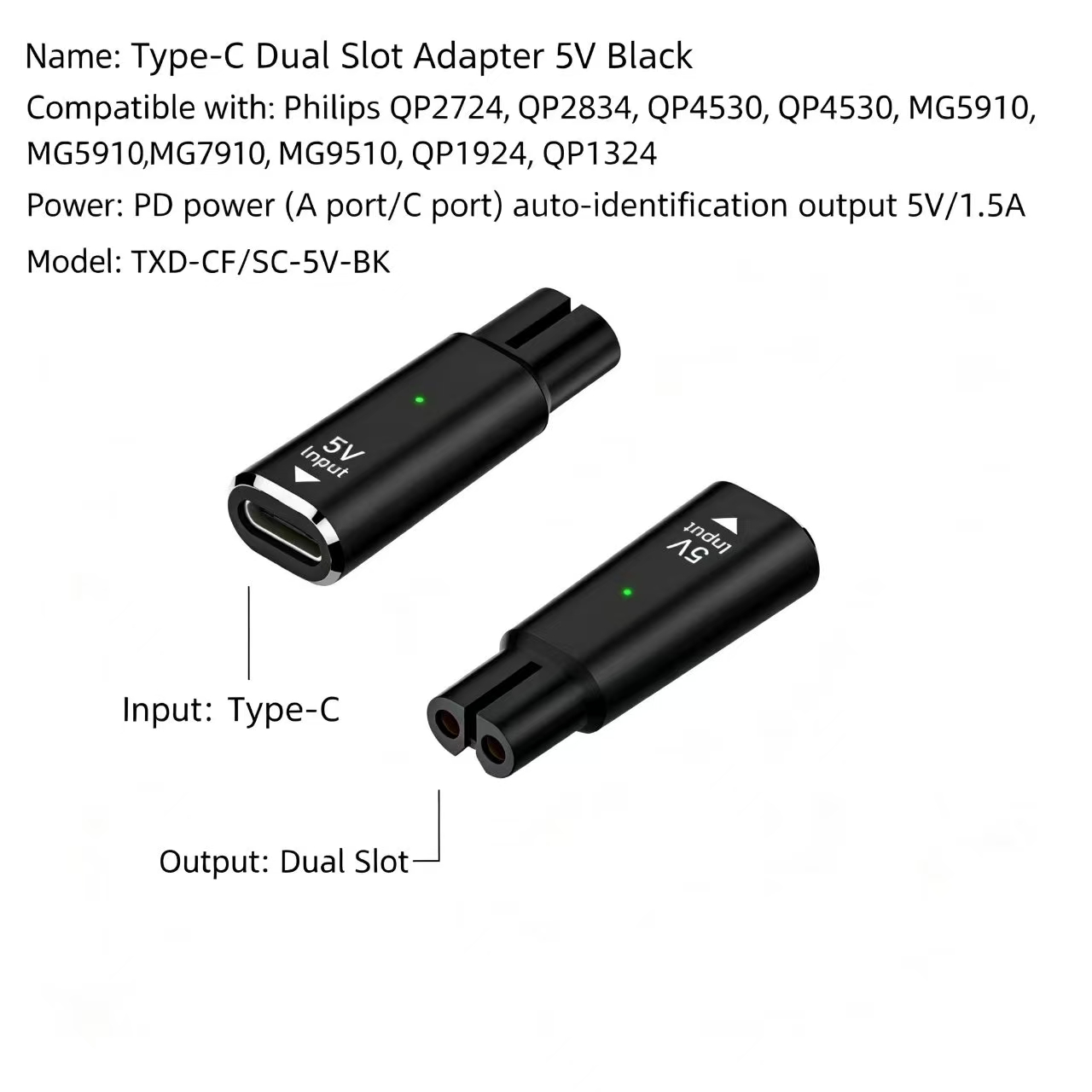 อะแดปเตอร์แปลงจากพอร์ต Type-C  - Electric Shaver Rotary บทวิจารณ์และราคา