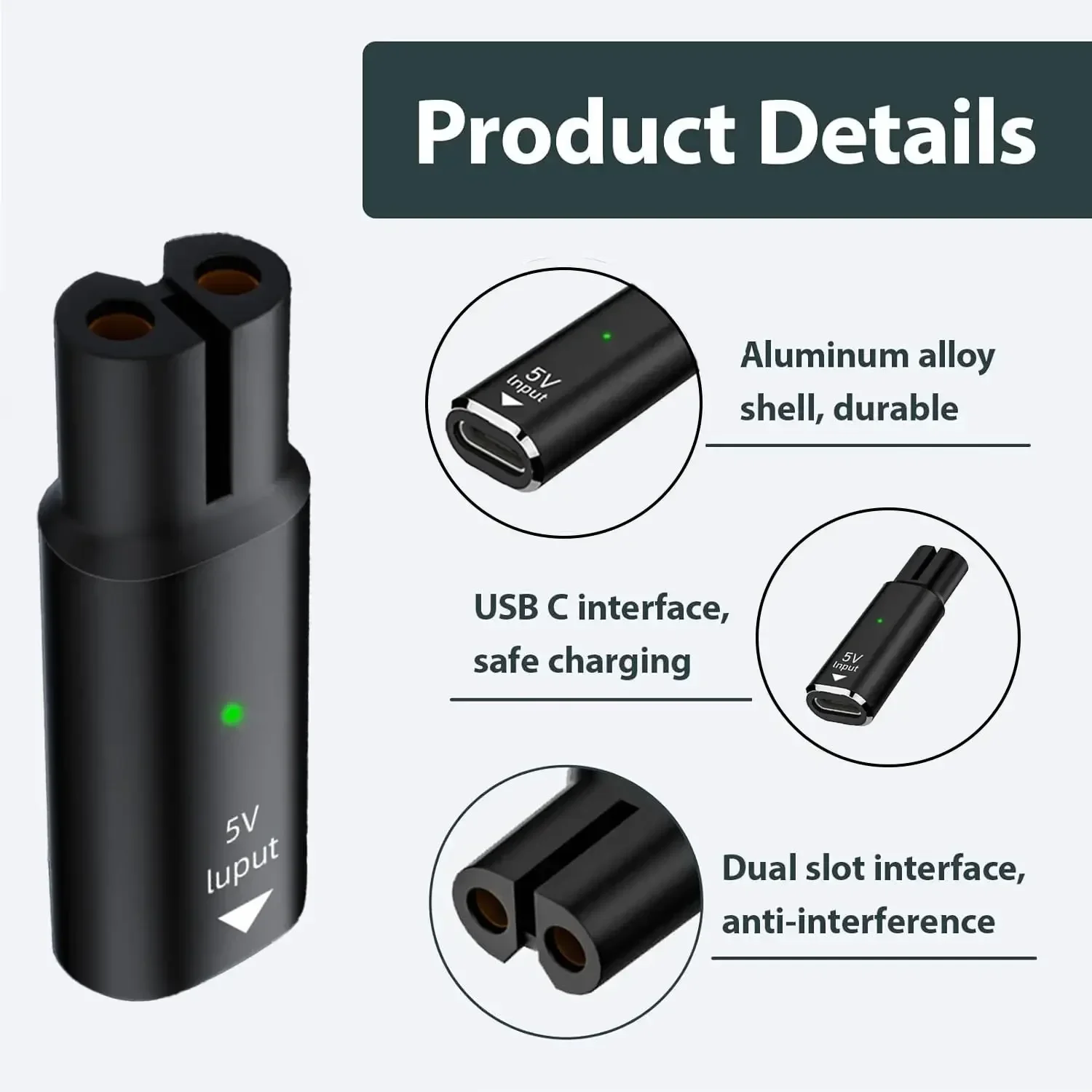 อะแดปเตอร์ชาร์จไฟ Type-C 5V สำ - Beard Trimmer บทวิจารณ์และราคา